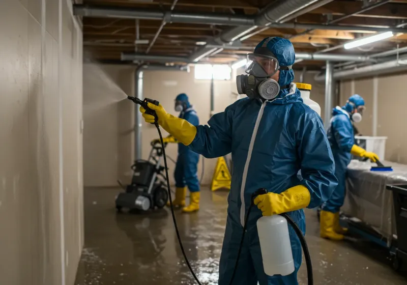 Basement Sanitization and Antimicrobial Treatment process in Ives Estates, FL